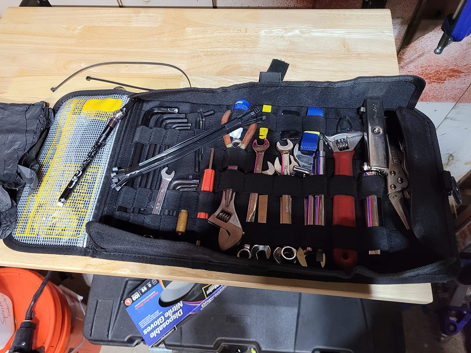 ODINSBERG Motorcycle Tool Roll Bag Tools NOT Included - Small Tool Bag Wrench Roll Up Tool Bag Organizer Pouch Wrap Motorcycle Tool Kit Box For Harley Enduro Dirt Bike UTV Motorcycle Accessories Gear customer photo 2