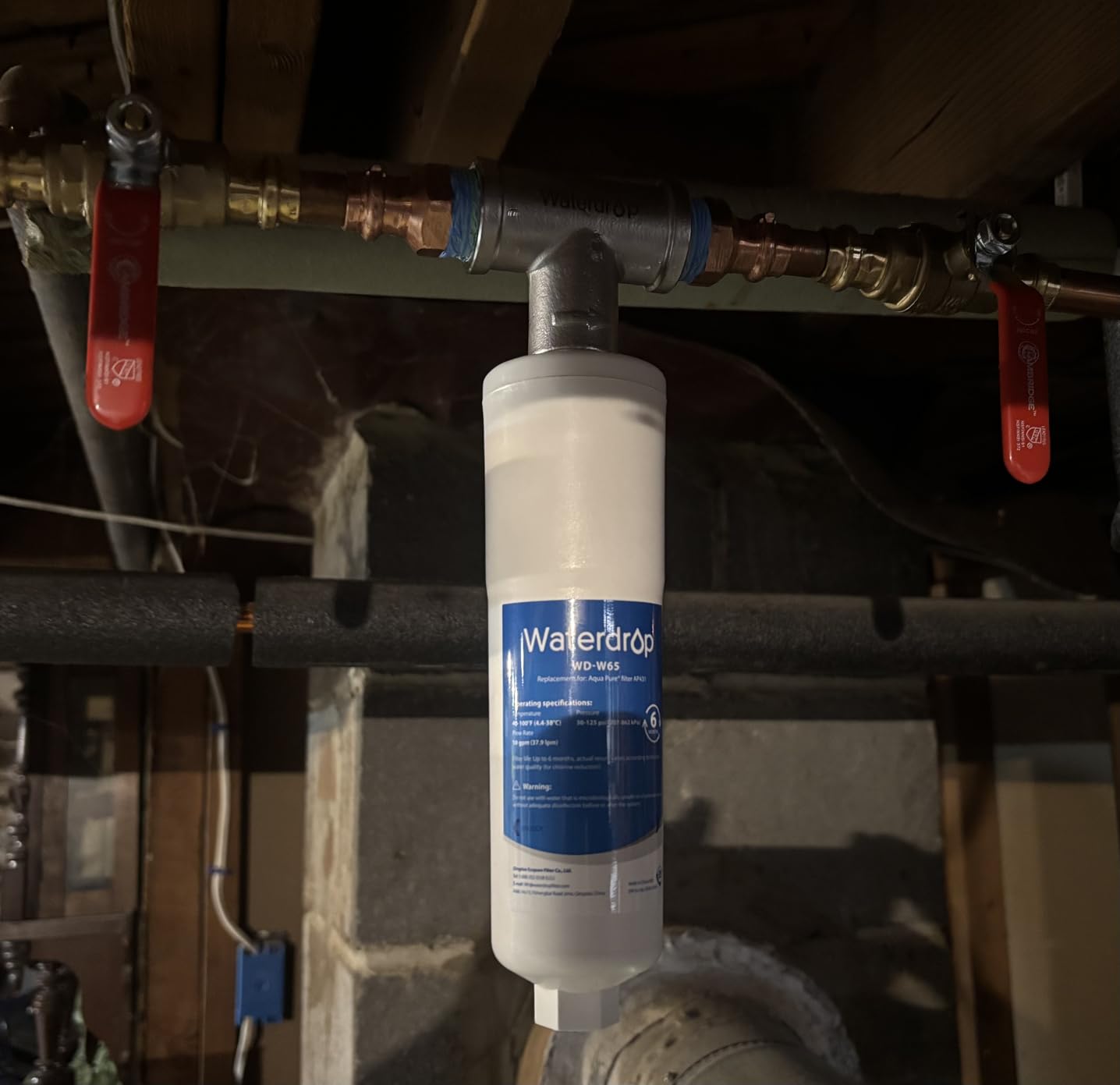 Waterdrop AP431 Whole House Scale Inhibitor with Adapter | Heater Softener System, Aqua-Pure AP430SS Replacement, Prevents Scale Build Up On Hot Water Heaters, NSF/ANSI 372 Certified customer photo 2