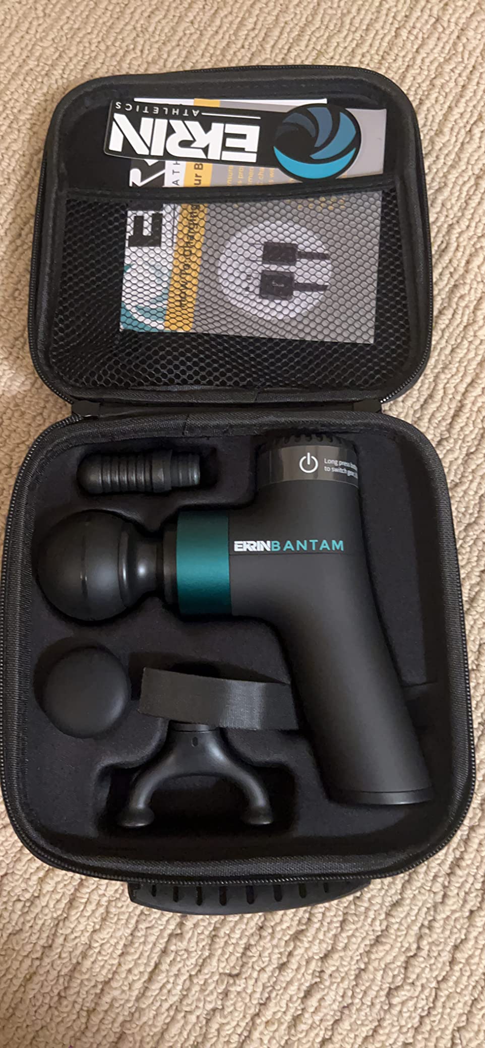 Ekrin Athletics Bantam Mini Massage Gun - Compact Deep Tissue Muscle Massager with Adjustable Speeds & 4 Attachments - Long Battery Life, Lightweight, Travel Friendly customer photo 2