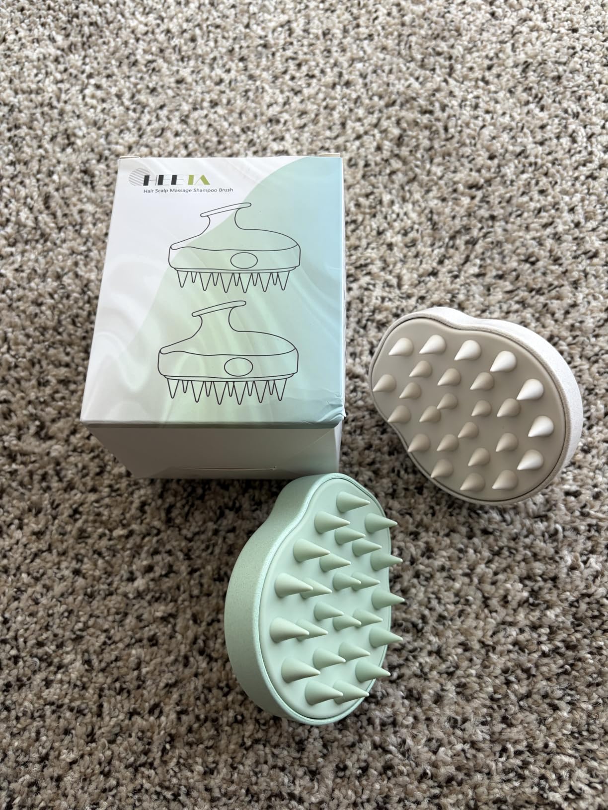 HEETA 2-Pack Large Scalp Massager Scrubber Shampoo Brush for Hair Growth | Soft Silicone Head Massager, Shampoo Brush Cleansing Exfoliating for All Hair Type, Easy-Grip, Hair Care Shower Accessories customer photo 2