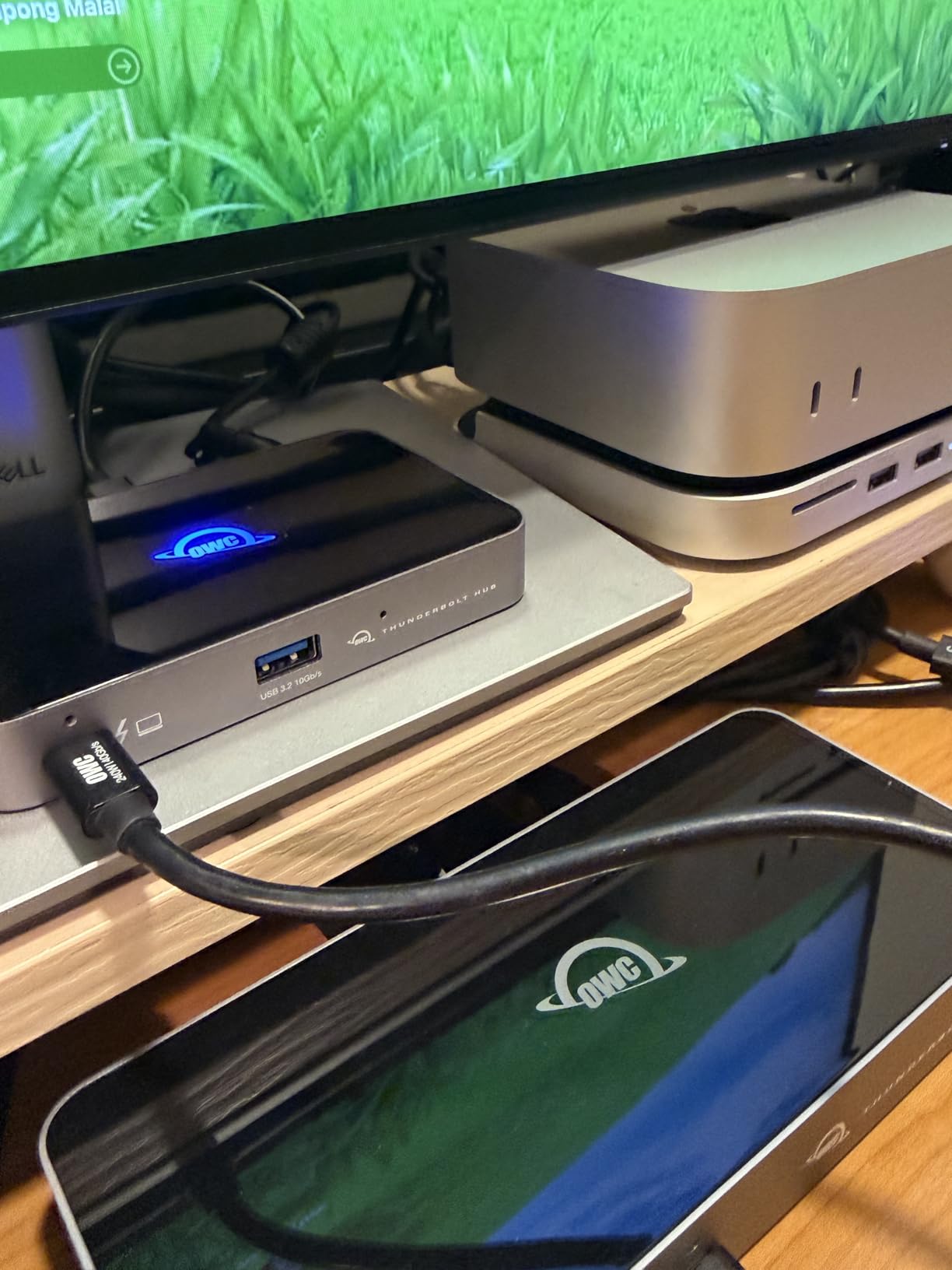 OWC Thunderbolt Hub 5-Port Connectivity Solution | Up to 60W PD - 3x Thunderbolt 40Gb/s device ports - USB-A 10Gb/s - Up to one 8K or two 4K displays - Mac, PC, iPad, & more customer photo 1