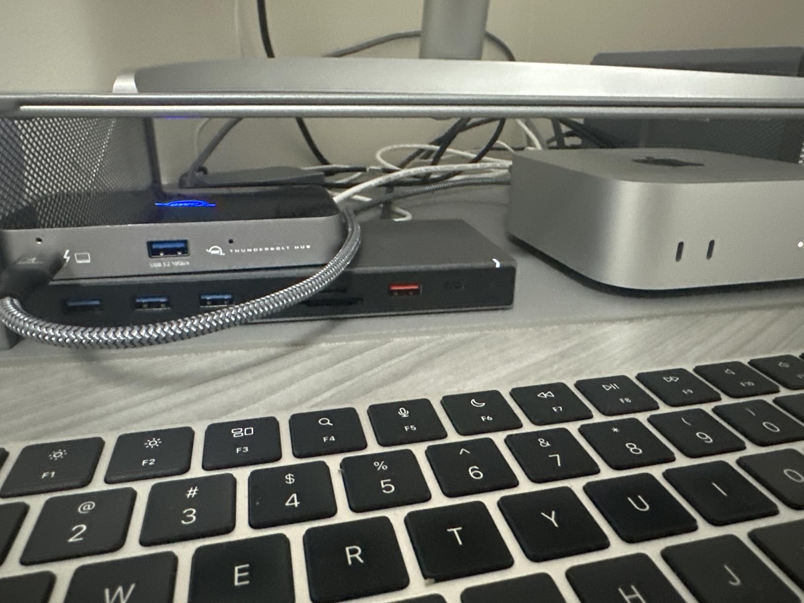 OWC Thunderbolt Hub 5-Port Connectivity Solution | Up to 60W PD - 3x Thunderbolt 40Gb/s device ports - USB-A 10Gb/s - Up to one 8K or two 4K displays - Mac, PC, iPad, & more customer photo 2