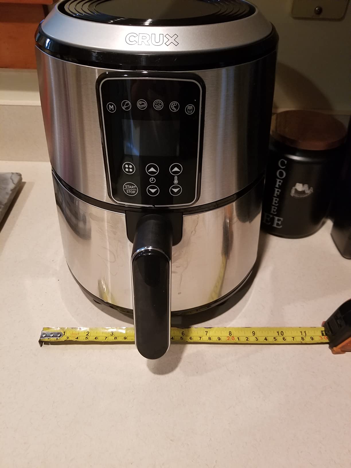 Crux 3QT Digital Air Fryer, Faster Pre-Heat, No-Oil Frying, Fast Healthy Evenly Cooked Meal Every Time, Dishwasher Safe Non Stick Pan and Crisping Tray for Easy Clean Up, Stainless Steel customer photo 1