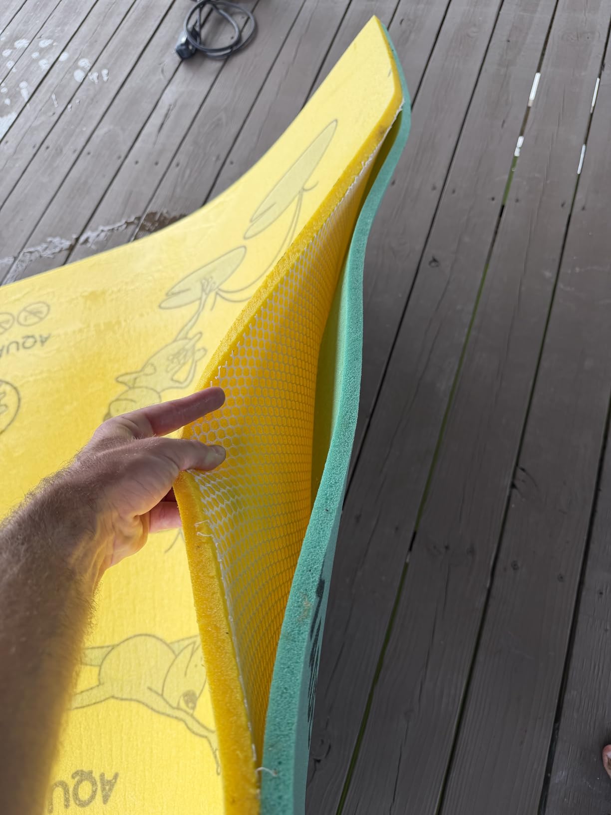 Aqua Lily Pad Original Floating Water Mat Island Float Layer FlexCore Green/Yellow Foam Raft, Made in The USA customer photo 1