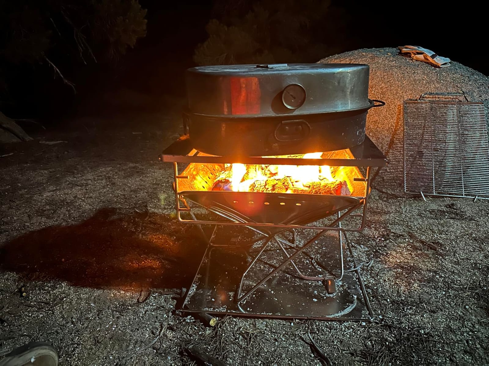CAMPINGMOON 3 in 1 Portable Fire Pit 12 inch Foldable Stainless Steel Wood Burning Camping Stove BBQ Grill for 3 People Adjustable Height Outdoor Cooking Campfire Carry Bag included MT-035 customer photo 1