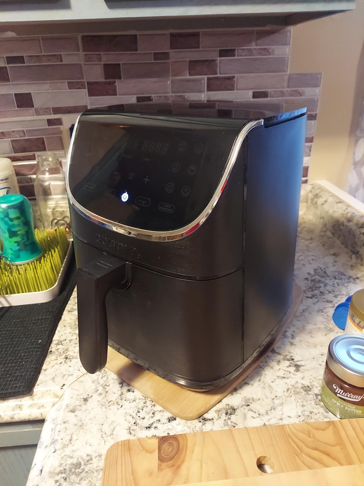Gourmia Air Fryer - 7 Qt Large Capacity with LED Display, 12 One-Touch Presets, FryForce 360° Technology, Nonstick Dishwasher-Safe Basket & Crisper Tray, Black customer photo 2