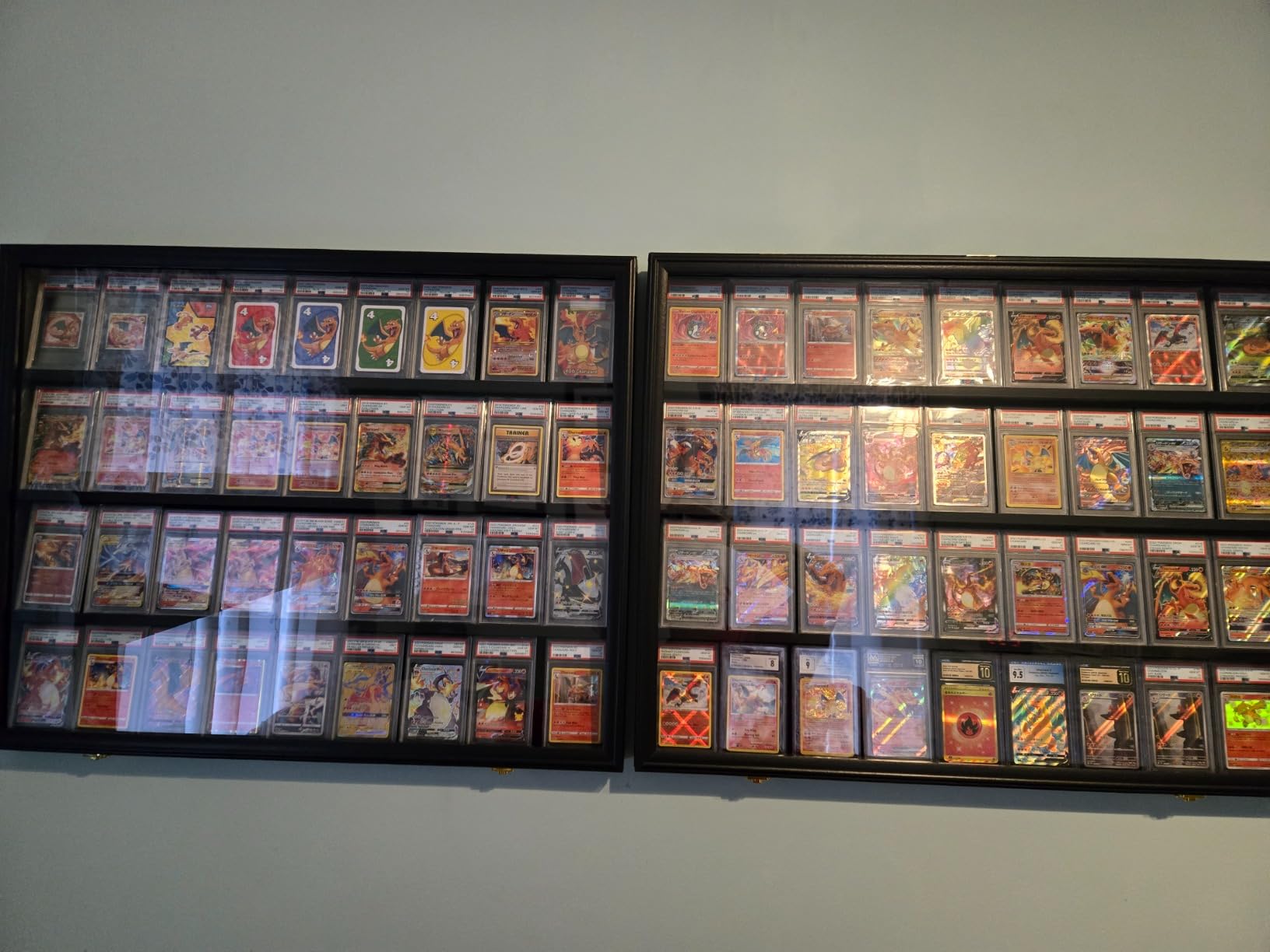 Graded Sports Card Display Case Lockable,Trading Card Collector Wall Display Holder for Baseball Basketball Football Hockey Cards, UV Protection Acrylic(Black) customer photo 1