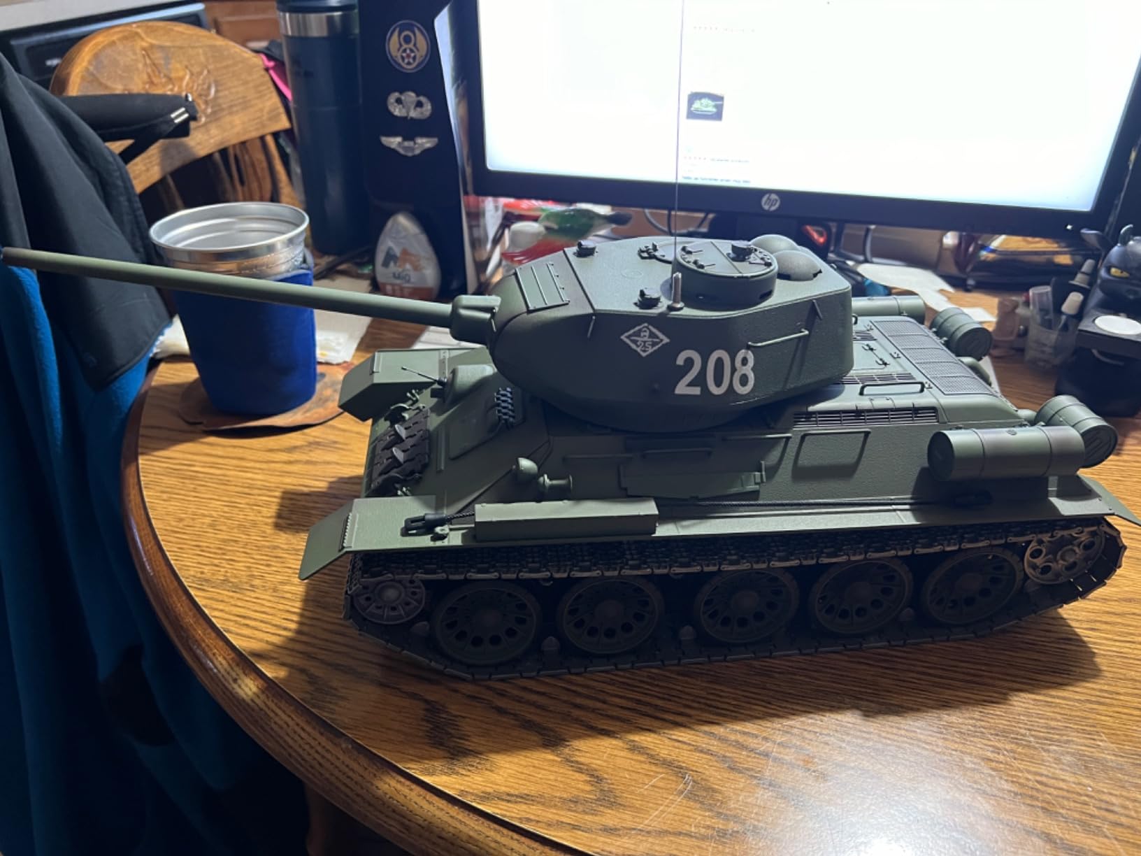 Heng Long Modified Edition 1/16 2.4ghz Remote Control Soviet Union T34 Tank Model(360-Degree Rotating Turret)(Steel Gear Gearbox)(3800mah Nimh Battery)(Metal Tracks &Sprocket Wheel & Idle Wheel) customer photo 2
