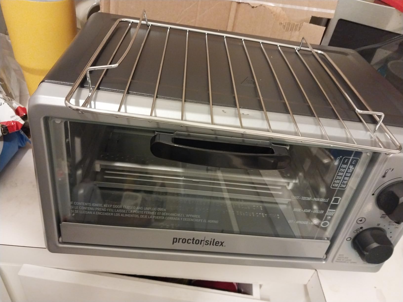 Proctor Silex 4 Slice Countertop Toaster Oven | Bake, Broil, Toast | 200-450°F Adjustable Temp | 30 Minute Timer | Automatic Shutoff | Black and Silver | 31260G customer photo 2