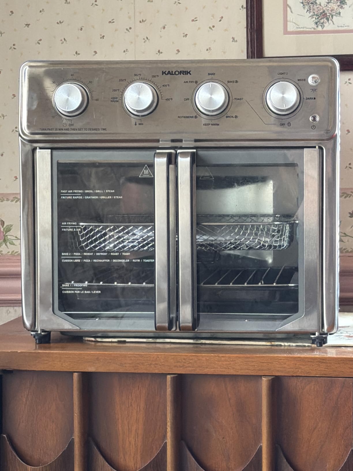 Kalorik MAXX Air Fryer Oven, 26 Quart 9-in-1 Countertop Toaster Oven and Air Fryer Combo - Fry, Bake, Roast, Rotisserie, & More, Large Glass French Doors & 7 Accessories, 1700-Watts, Stainless Steel customer photo 2