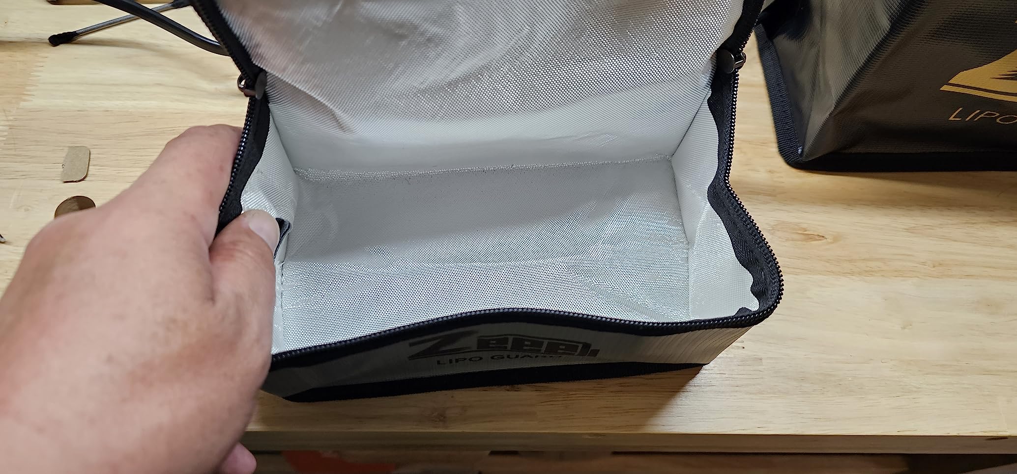 Zeee Lipo Bag Fireproof Battery Safe Bag Explosionproof Bag Lipo Battery Storage Guard Safe Pouch for Charge and Storage (2 Pack) customer photo 2