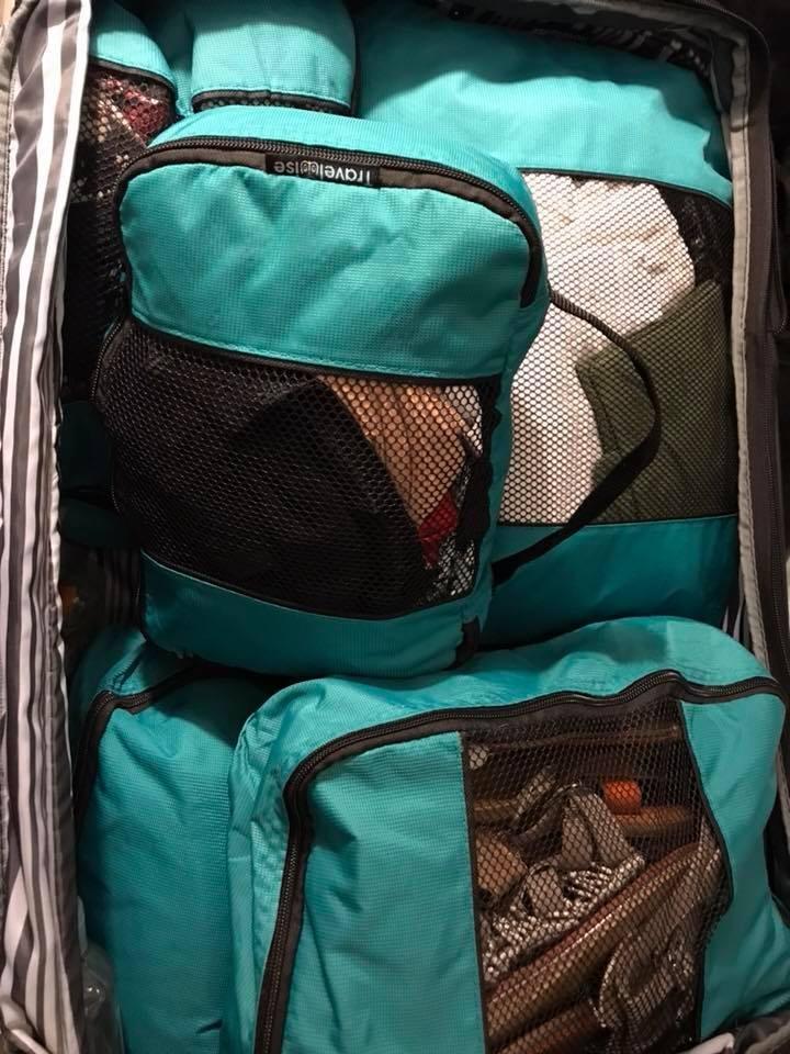 Travel Wise Packing Cubes for Travel - 5 Piece Set with Pattern Design, Lightweight Ripstop Nylon Luggage Organizers with Mesh Panel, Small Medium Large Sizes customer photo 2