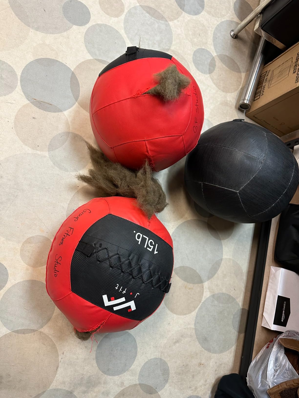 JFit Wall Ball - Premium Soft Weighted Exercise Ball for Strength, Conditioning, Gym & Home Workouts, 4-30 LB customer photo 1