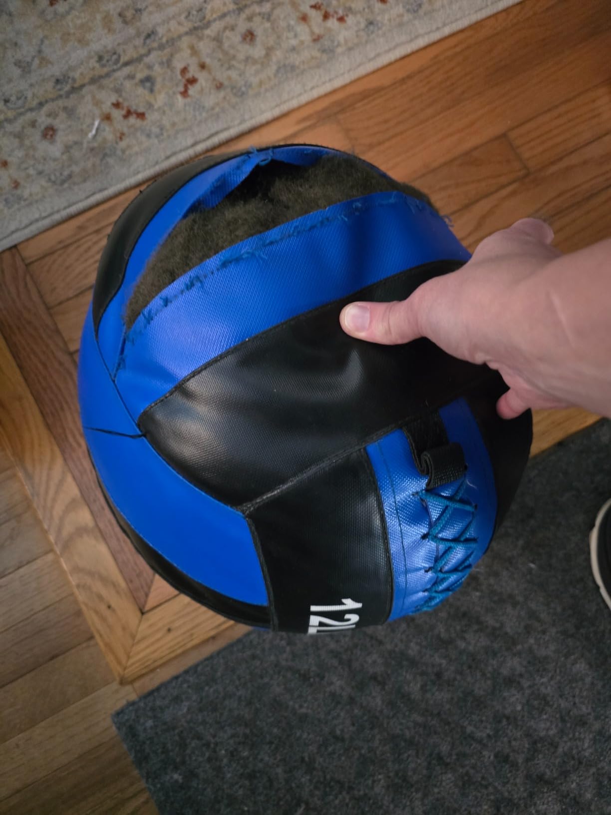 JFit Wall Ball - Premium Soft Weighted Exercise Ball for Strength, Conditioning, Gym & Home Workouts, 4-30 LB customer photo 2