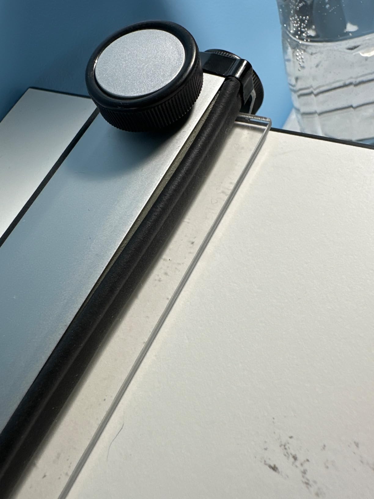 Pacific Arc Table Top Drawing Board with Parallel Bar, White, 24 inches by 36 inches customer photo 2
