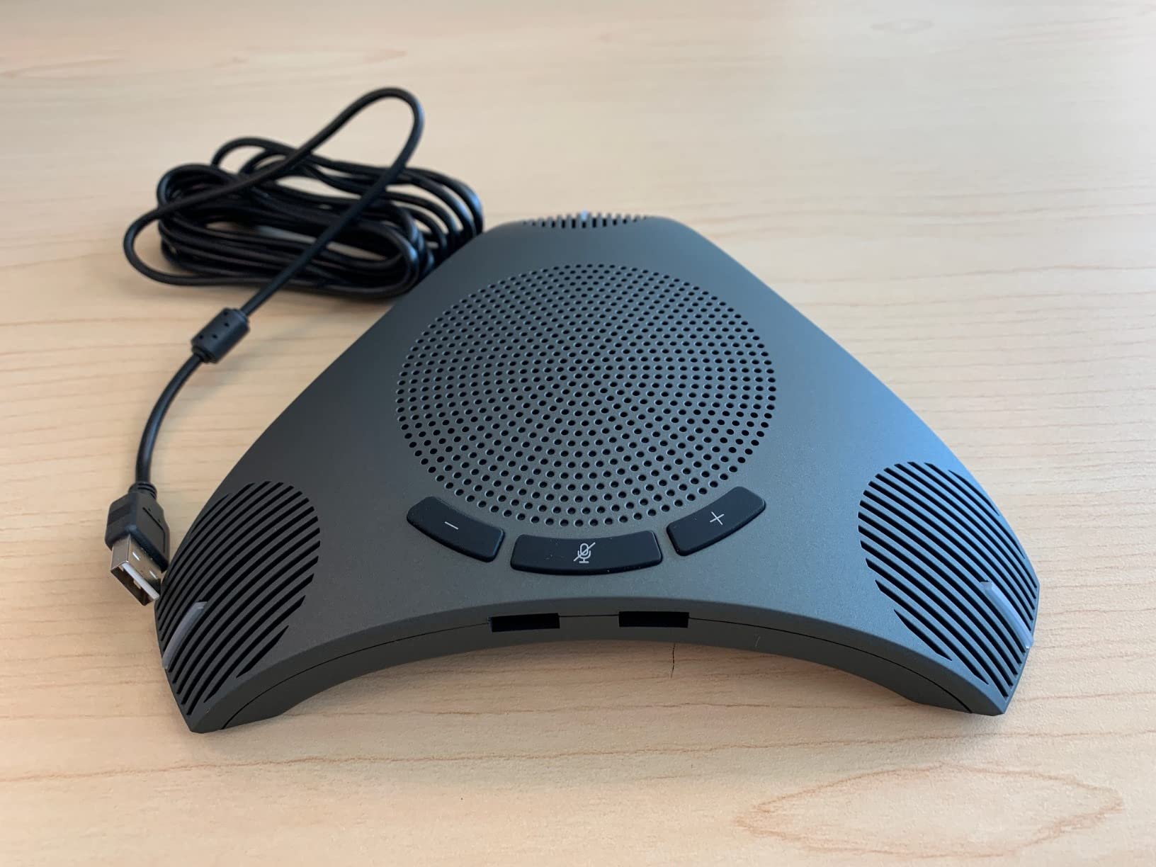Conference Speaker and Microphone, 360° Omnidirectional USB Speakerphone Microphone with USB Hub, Noise Reduction/Echo Cancellation Computer Microphone for 8-10 People Business Conference, Home Office customer photo 1