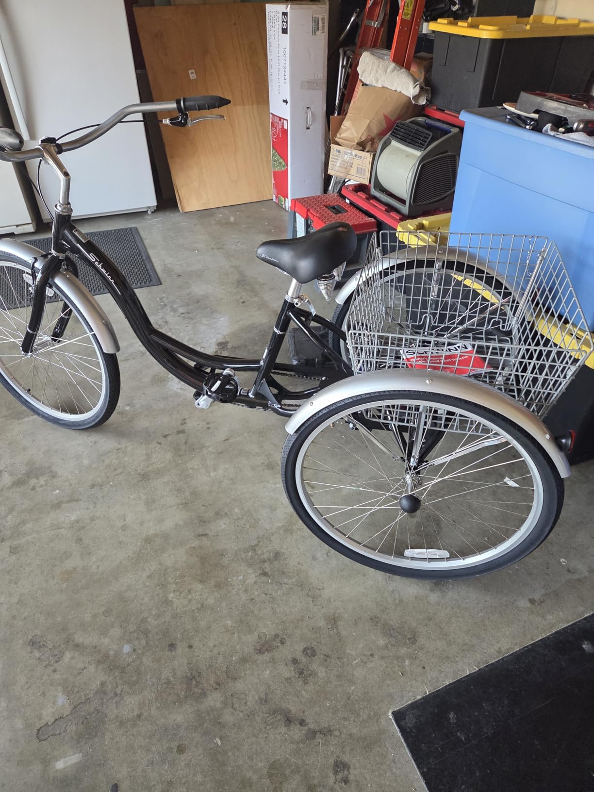 Schwinn Meridian Adult Tricycle, 24-Inch Wheels, Single Speed Cruiser Trike, Rear Basket customer photo 1