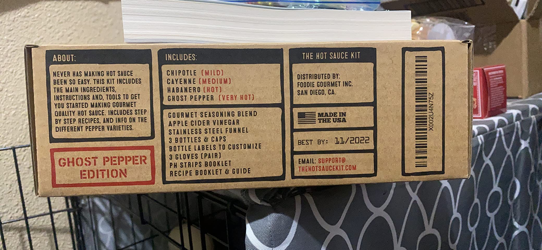 Deluxe Hot Sauce Making Kit, Ghost Pepper Edition, Ghost Pepper, Gourmet Spice Blend, 3 Bottles, Fun Labels, Make your own, DIY, for Dad, Grandpa, Papa, Secret Santa. (Deluxe Ghost Pepper Kit) customer photo 1