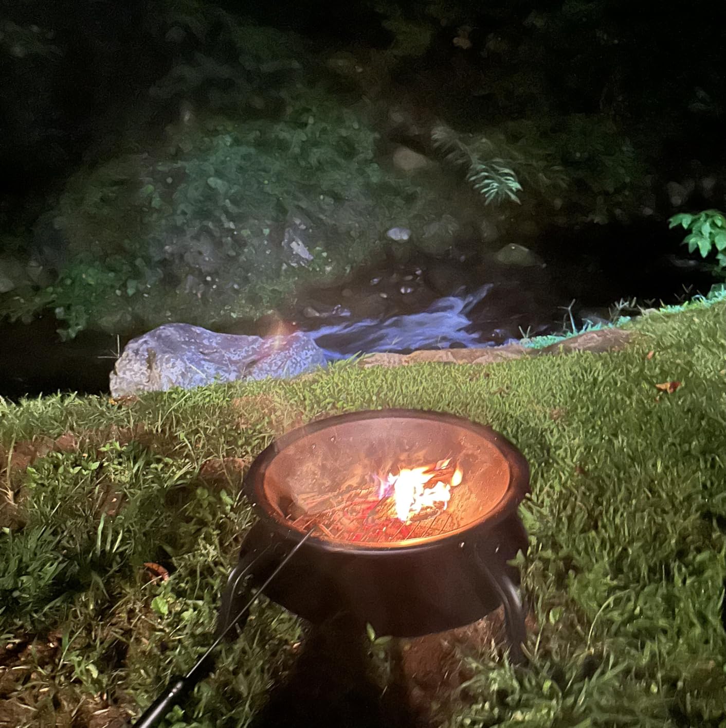 Yaheetech 21inch Fire Pit Portable Folding Steel Fire Bowl Garden Treasures Fire Pit for Outside Fireplace with Carrying Bag, Spark Screen, BBQ Grill & Log Grate for Patio Backyard Camping Bonfire customer photo 2