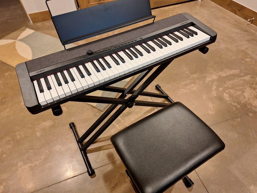 Casio Casiotone CT-S1 61-Key Touch-Sensitive Retro Keyboard | Sleek, Portable Design for Beginners to Pros | Stereo Grand Piano + 60 AiX Tones | USB-MIDI Connectivity | Black | Touch-sensitive, retro design; stereo grand piano + 60 AiX tones; 64-note polyphony; USB-MIDI customer photo 1