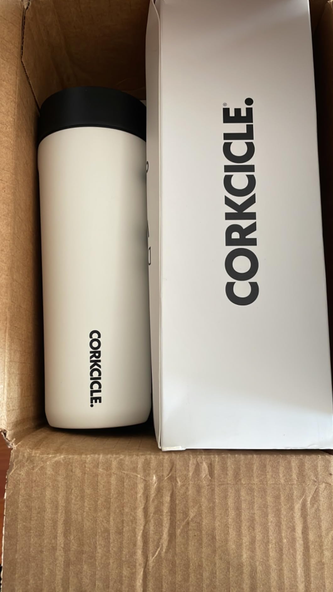 Corkcicle Commuter Cup Travel Mug - Insulated Coffee Mug with Lid - Keeps Drinks Cold 18 Hours - 360 Spill-Proof Sip Lid - 17 oz - Matte Black customer photo 2