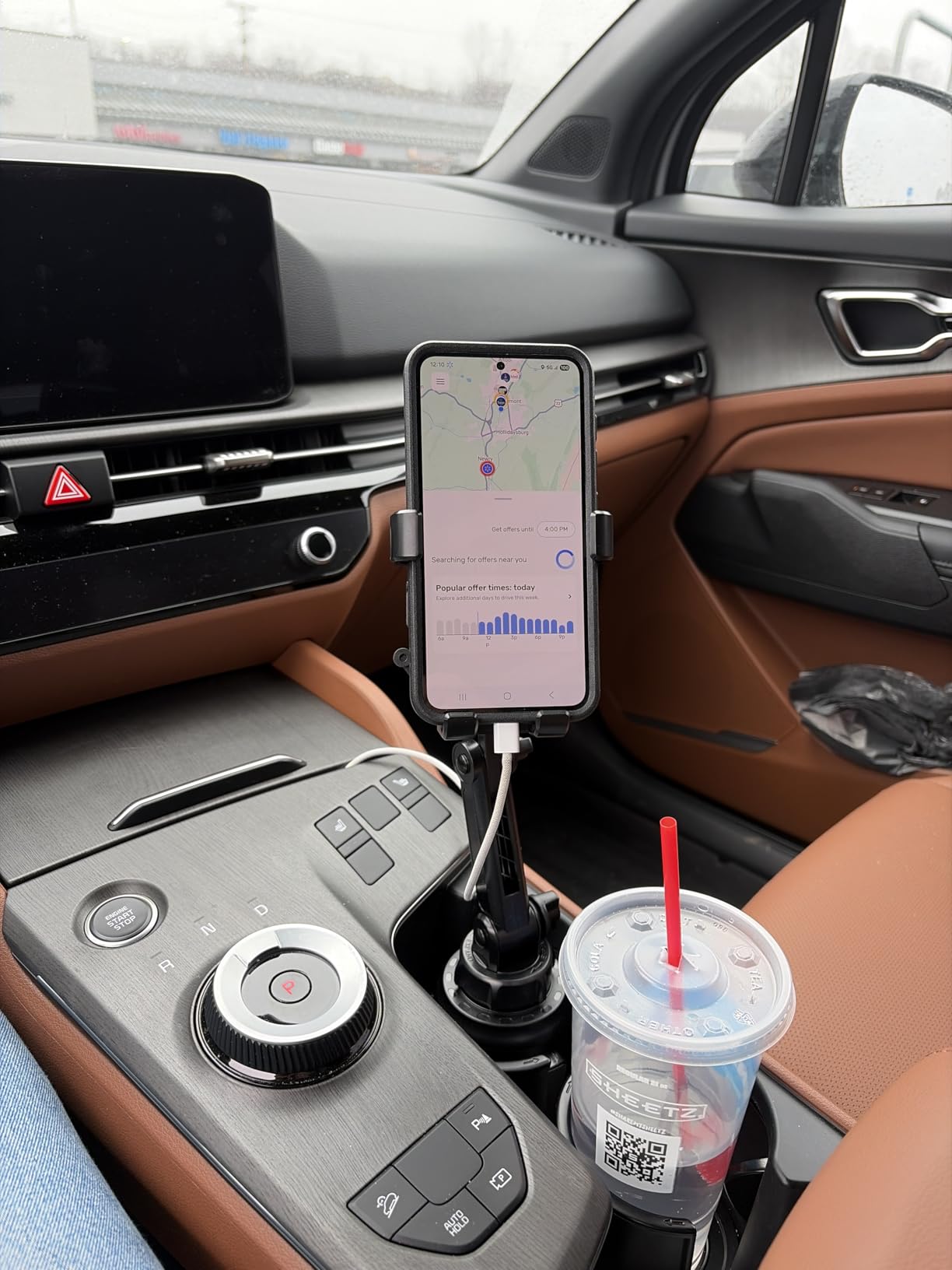Miracase [Upgraded Version] Cup Phone Holder for Car, Universal Adjustable Long Neck Car Phone Mount Cradle Friendly Compatible with iPhone Samsung Google and All 4.0-7.0 inches Smartphones customer photo 1