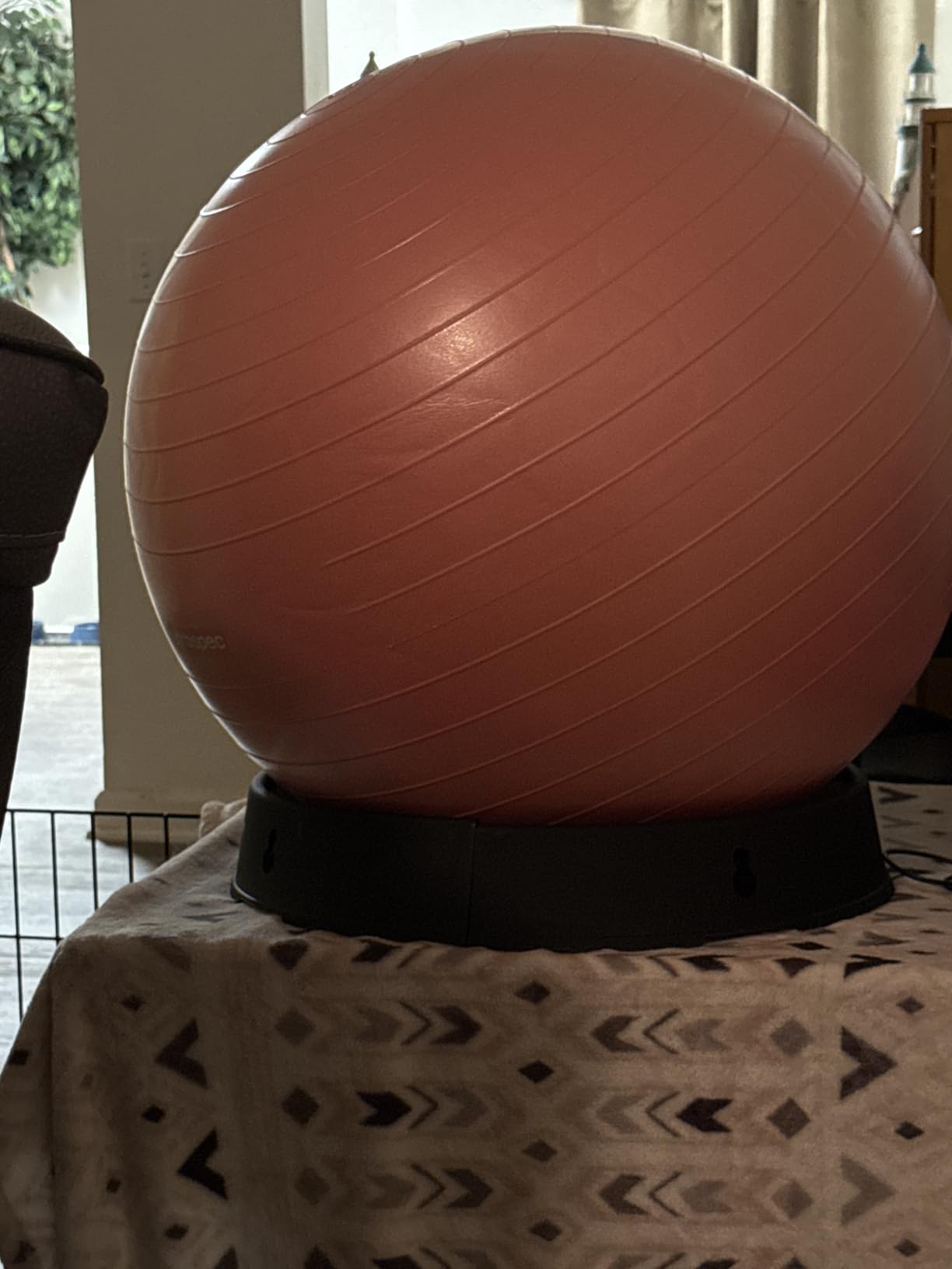 Retrospec Luna Exercise Ball with Pump - Anti-Burst Fitness Equipment for Yoga, Core Training & Stability - Home Gym Swiss Ball for Office & Pregnancy customer photo 1
