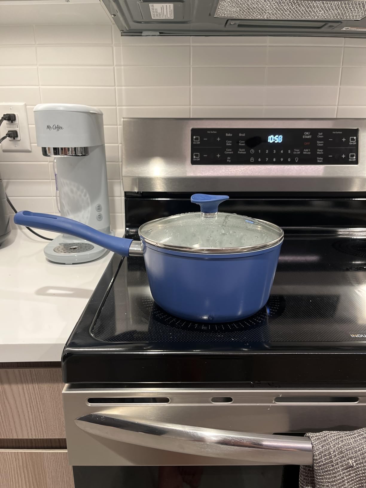 Tramontina Solara 14-Pc Ceramic Non Stick Pots and Pans Set with Lids | Heavy-Gauge Aluminum Cookware Kitchen Set with Ceramic Nonstick Coating, Dishwasher and Oven Safe - Blue customer photo 1