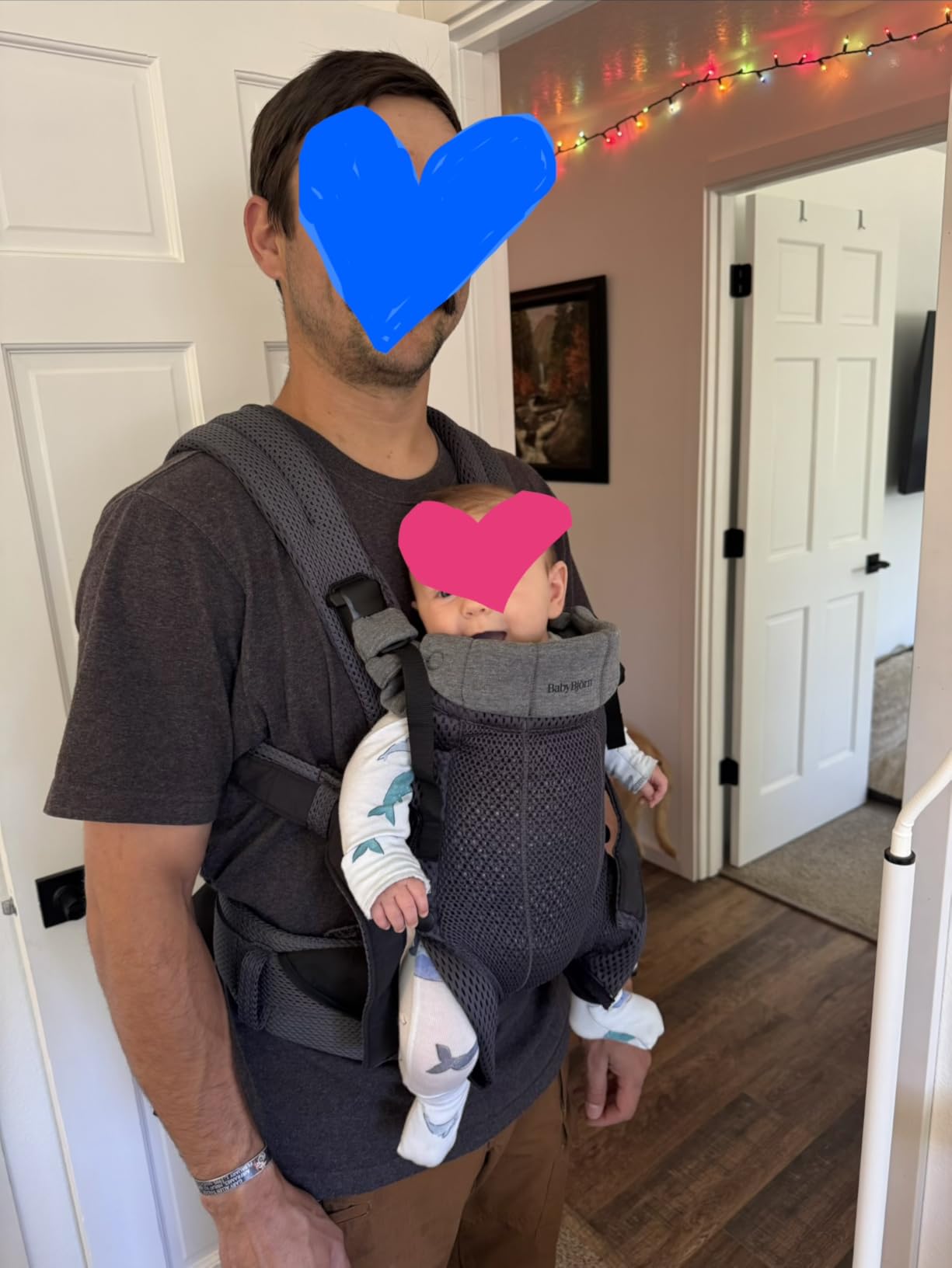 BabyBjorn Baby Carrier Harmony, Anthracite, 3D Mesh | 3-in-1 Ergonomic Baby Carrier; Newborn, Facing-in, Outward-Facing, and Back Carrying Positions Supported (7-40 lbs), Newborn to Toddler customer photo 1
