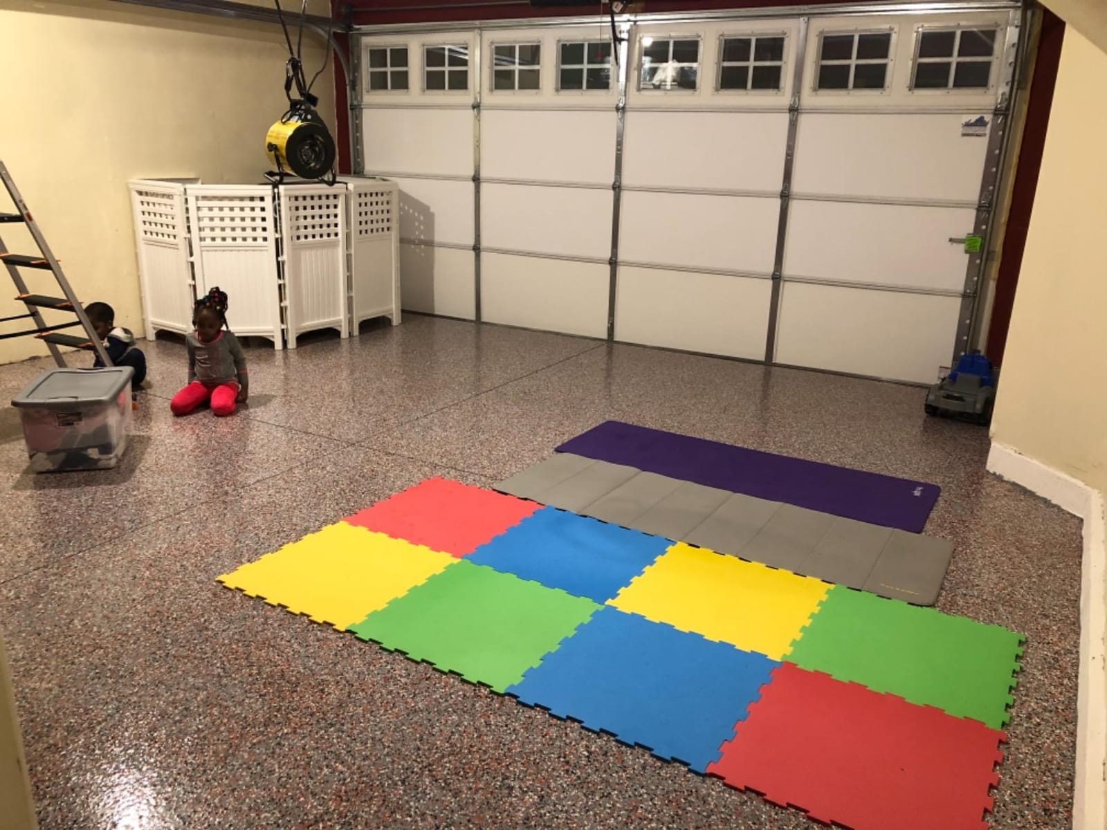 Colored Epoxies Dove Gray Garage Floor Epoxy Kit, 3 Epoxy Resin Gallon | Made in USA, 100% Solids, Self-Leveling Epoxy Floor Coating for Concrete & Plywood, Zero VOC, Abrasion & Chemical Resistant customer photo 1