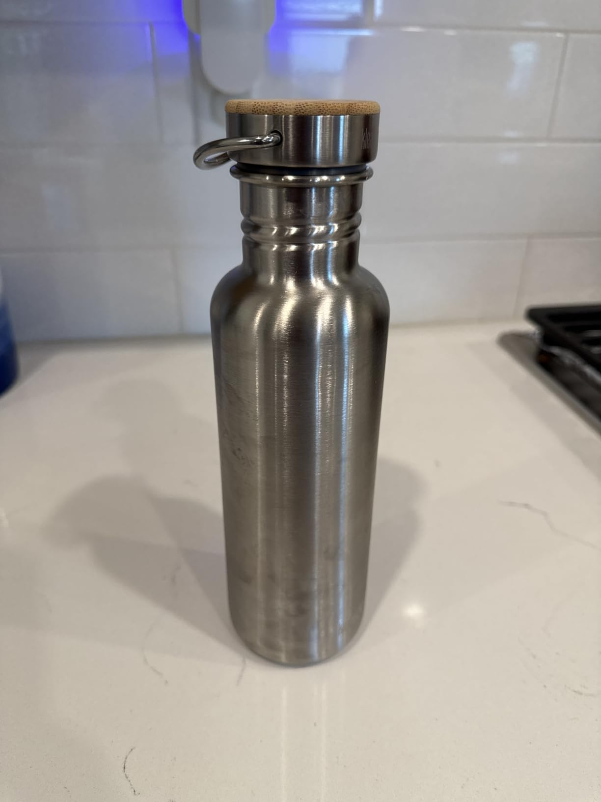 Klean Kanteen 27 oz Reflect Water Bottle with Bamboo Cap - Reusable Water Bottle - BPA-Free - Made with Stainless Steel & Food-Grade Silicone - Mirrored Stainless, 27 oz customer photo 2