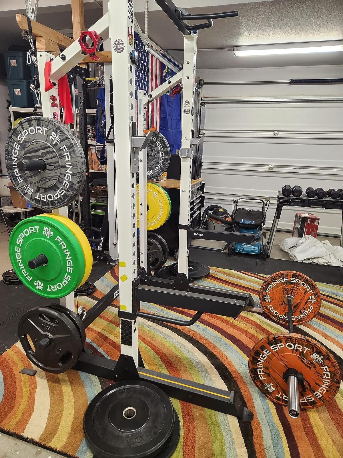 FringeSport Savage Bumper Plates Set and Pairs - Olympic Weight Plate - Rubber Weight Plates with Steel Insert Strength Training Plate (10lb - 460lb) customer photo 1