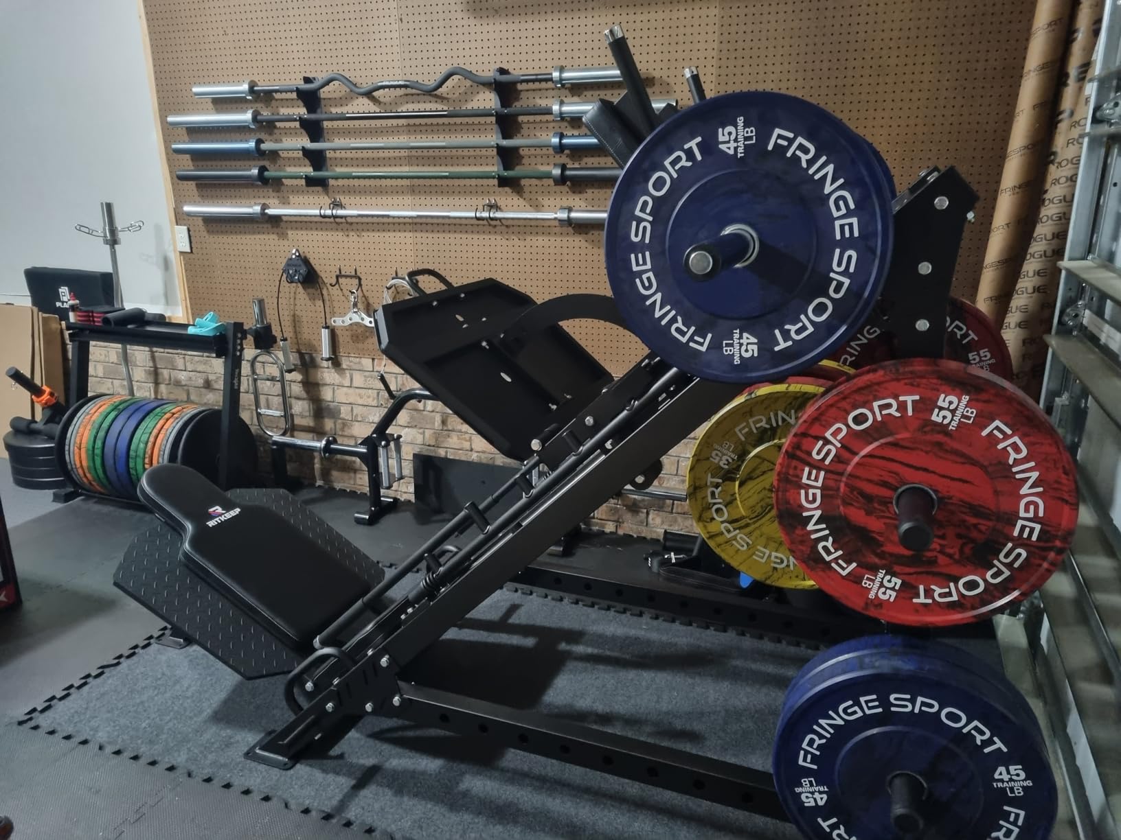 FringeSport Savage Bumper Plates Set and Pairs - Olympic Weight Plate - Rubber Weight Plates with Steel Insert Strength Training Plate (10lb - 460lb) customer photo 2
