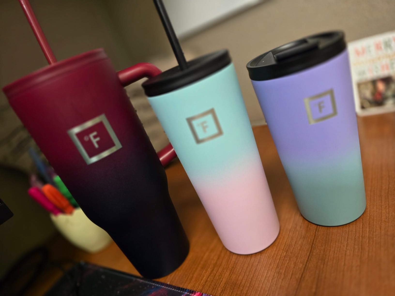 24 oz Classic Insulated Tumbler | Vacuum Insulated Stainless Steel Tumbler with Solid Lid - Double Walled Travel Cup, Sweat Free, BPA Free (Dark Night) customer photo 2