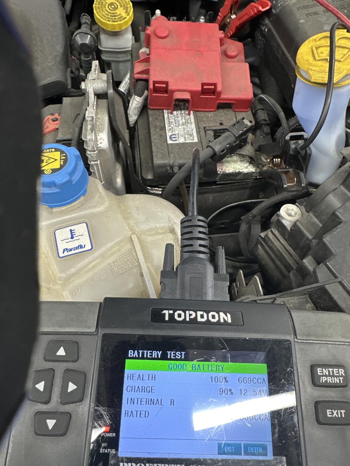 12V/24V Car Battery Tester, TOPDON BT300P Automotive Battery Load Tester | 100-2000 CCA Battery Tester with Built-in Printer, Battery, Cranking and Charging System Test, Reverse Polarity Protection customer photo 1