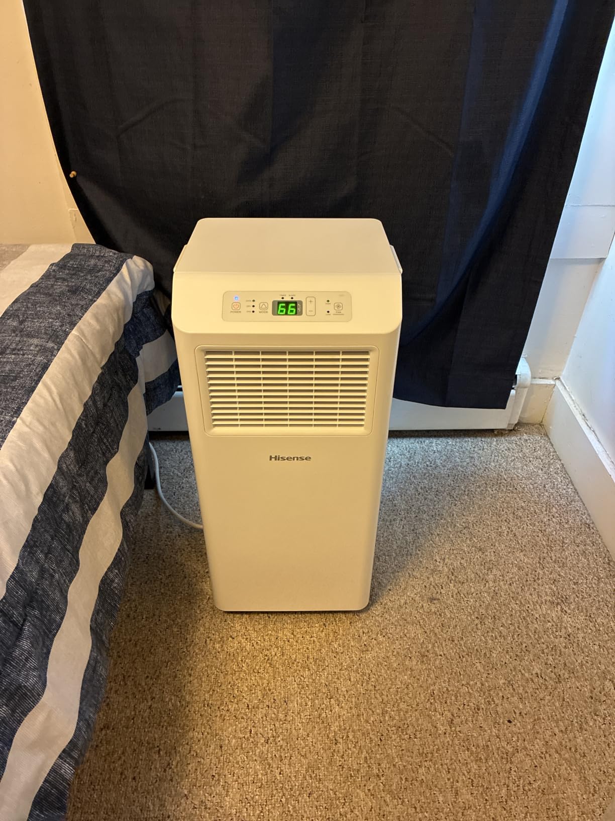 Hisense Portable Air Conditioner 6,000 BTU Cooling Dehumidifier Fan for Smaller Room up to 250 sq ft, Remote Control, White (Renewed) customer photo 1