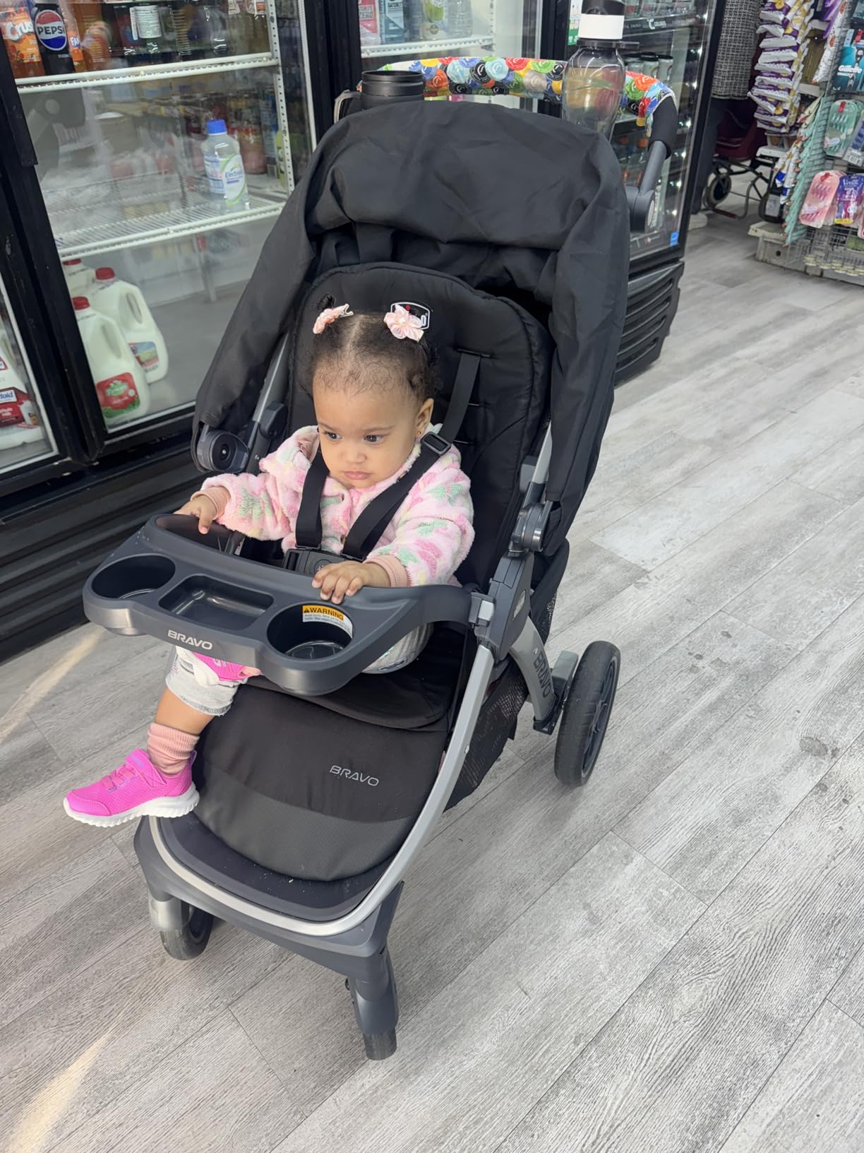 Chicco Bravo Quick-Fold Stroller - Black | Black customer photo 1