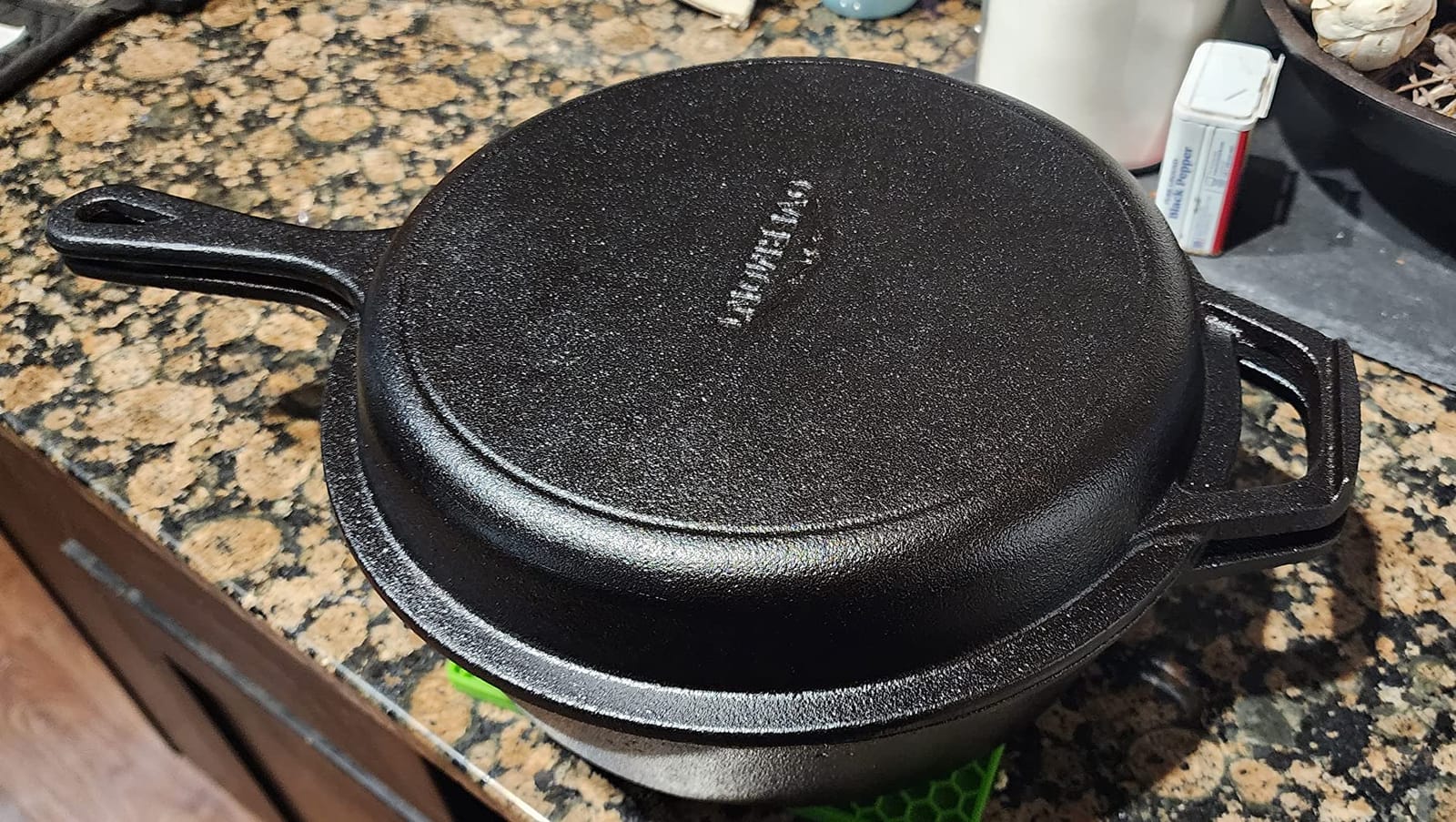 Overmont 2-in-1 Cast Iron Dutch Oven - 3.2QT Deep Pot with Lid Recipe | 10.5