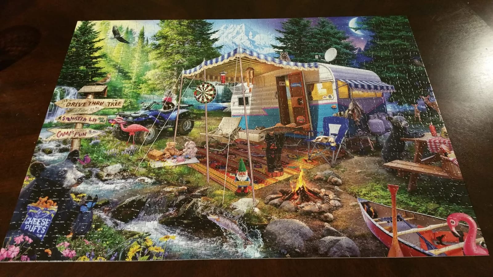 Buffalo Games - Mountain Retreat - 1000 Piece Jigsaw Puzzle for Adults | Art by Jeff Haynie, Made in USA, Recycled Board, Finished Size 26.75 x 19.75 in, Includes Poster, Frameable Art, Giftable customer photo 1