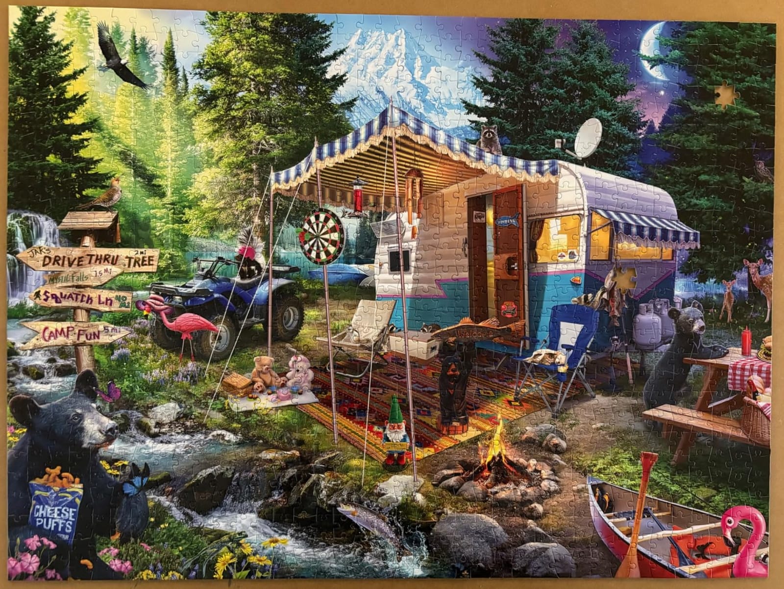 Buffalo Games - Mountain Retreat - 1000 Piece Jigsaw Puzzle for Adults | Art by Jeff Haynie, Made in USA, Recycled Board, Finished Size 26.75 x 19.75 in, Includes Poster, Frameable Art, Giftable customer photo 2