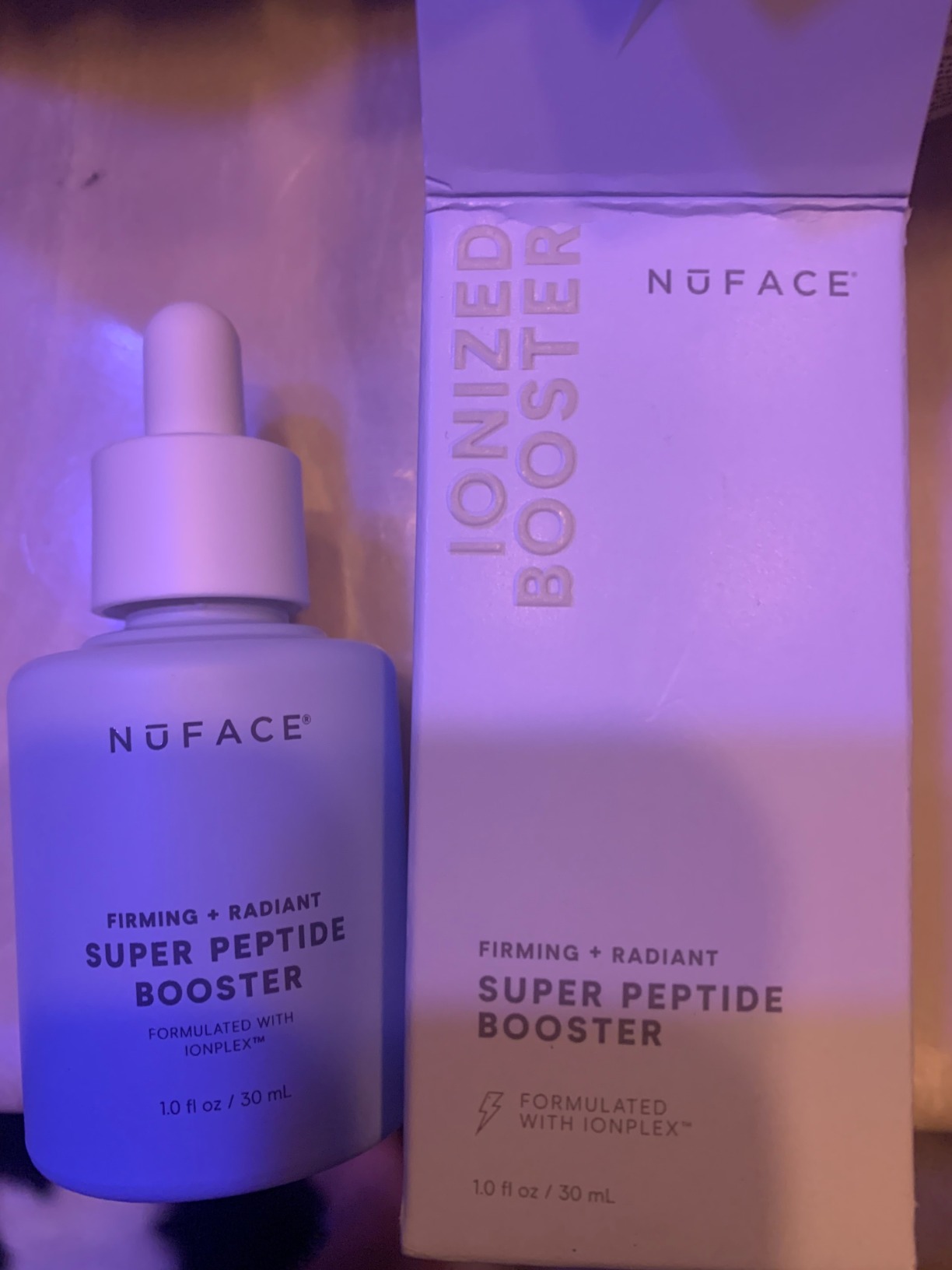 NuFACE Super Peptide Booster Face Serum - Skin Firming Peptide Serum for Fine Lines and Wrinkles - IonPlex Skin Care to Smooth, Hydrate & Enhance your NuFACE Microcurrent Facial Device Results (1 oz) customer photo 1