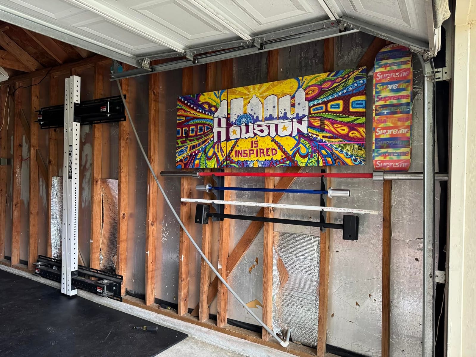 Barbell Rack Barbell Holder Wall Mount Barbell Storage Holder Olympic Bar Hanger for Home, Commercial, Garage Gym customer photo 2