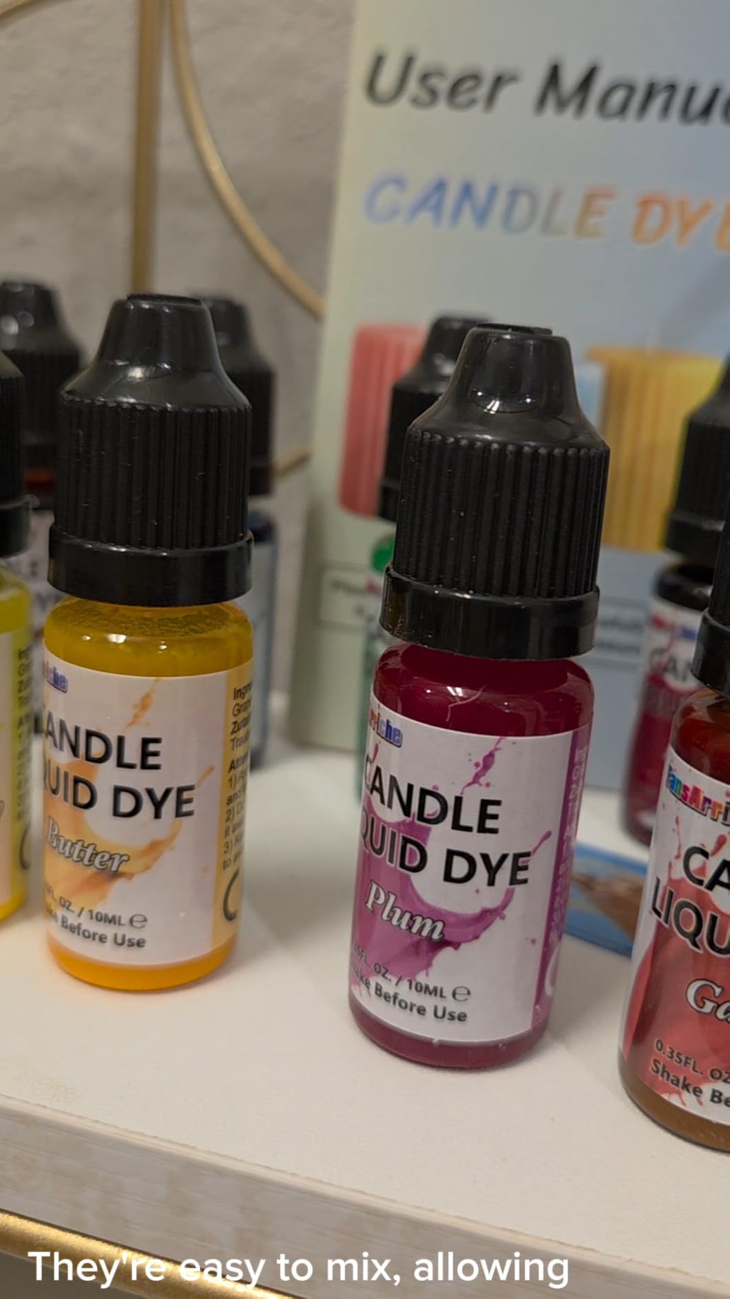 FansArriche Candle Dye - 18 Colors Liquid Oil-Based Dye for Candle Wax | Highly Concentrated, Natural Candle Color for DIY Candle Making customer photo 1