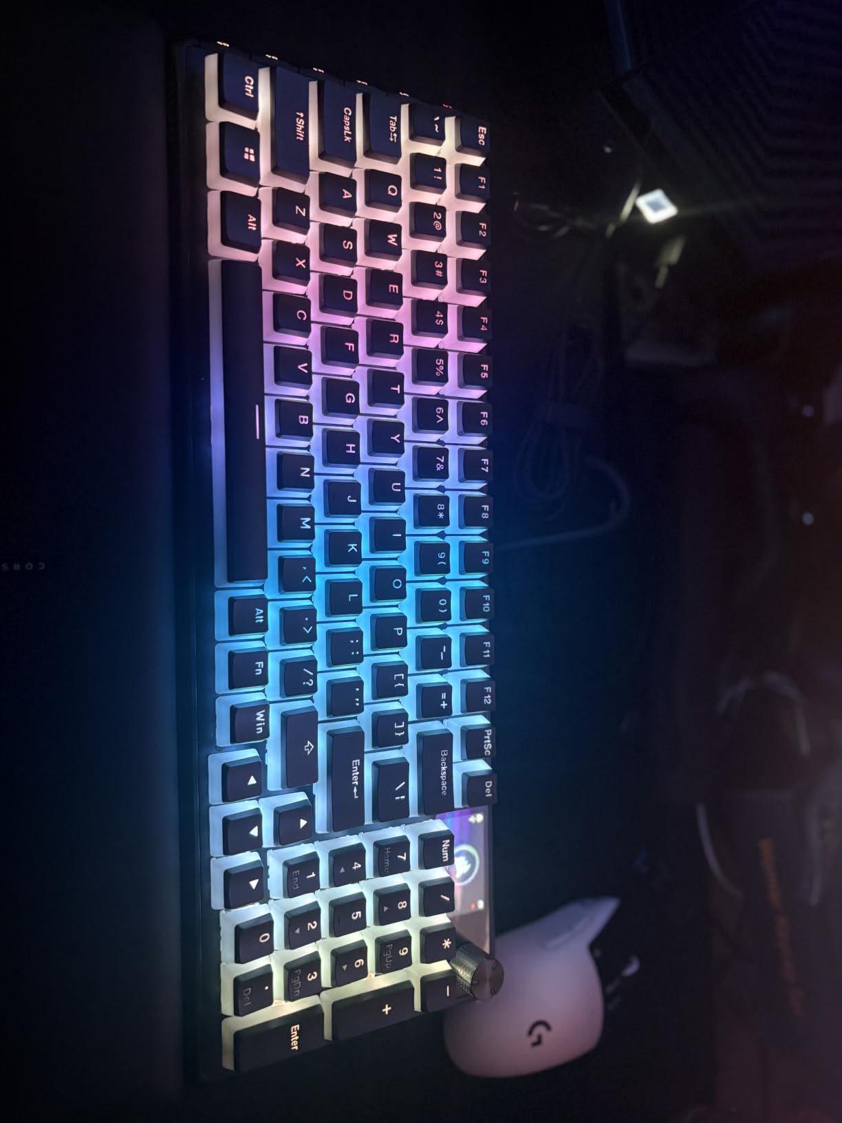 Womier Pudding Keycaps, PBT Shine Through Keycaps Black 164 Keys Set | Custom Key Caps Set OEM Profile, Universal Compatibility Mechanical Keyboard Keycaps for 100%, 75%, 65%, 60% Keyboard-Black customer photo 2