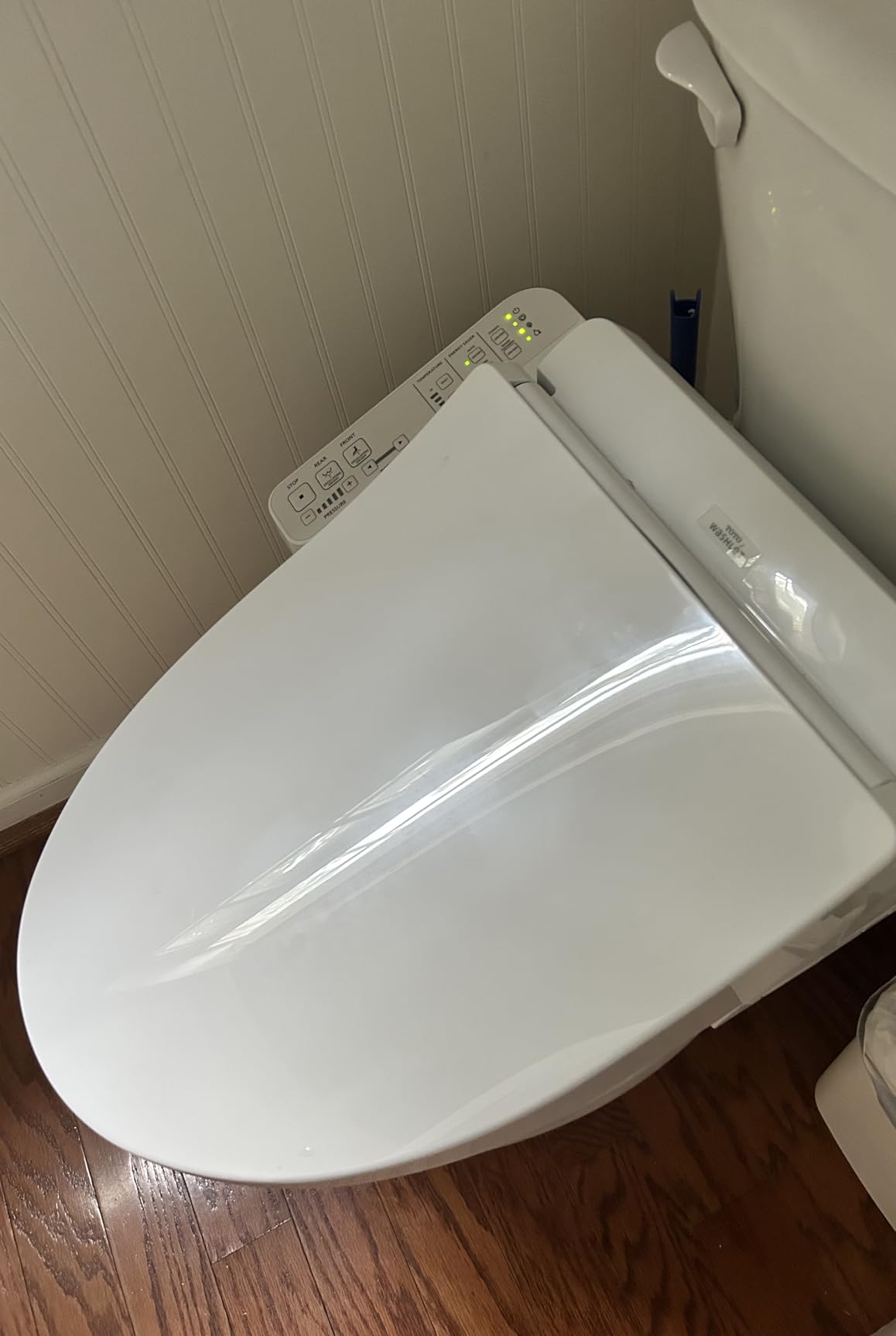 TOTO WASHLET A2 Electronic Bidet Toilet Seat with Heated Seat and SoftClose Lid, Elongated, Cotton White customer photo 1