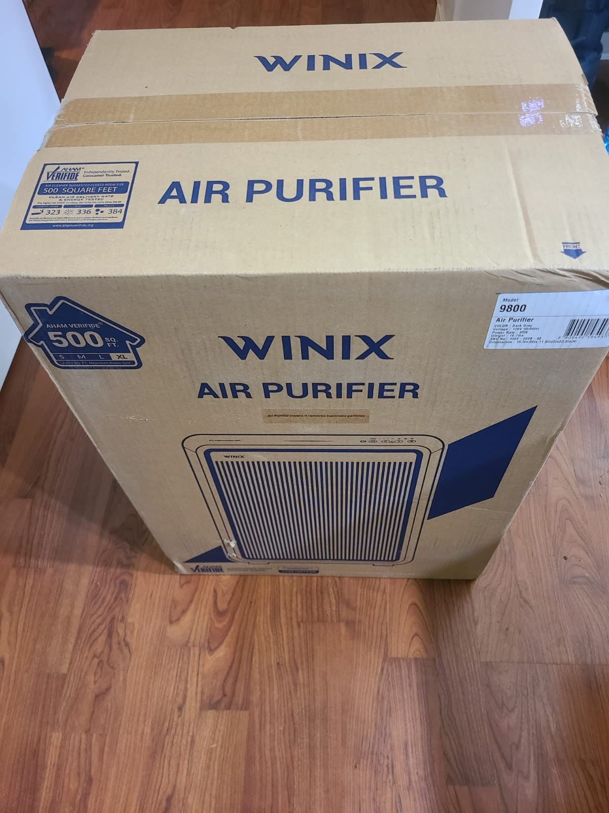 Winix 9800 4-Stage True Hepa Air Purifier with WiFi and PlasmaWave, 500 Sq Ft, Black, Large customer photo 2