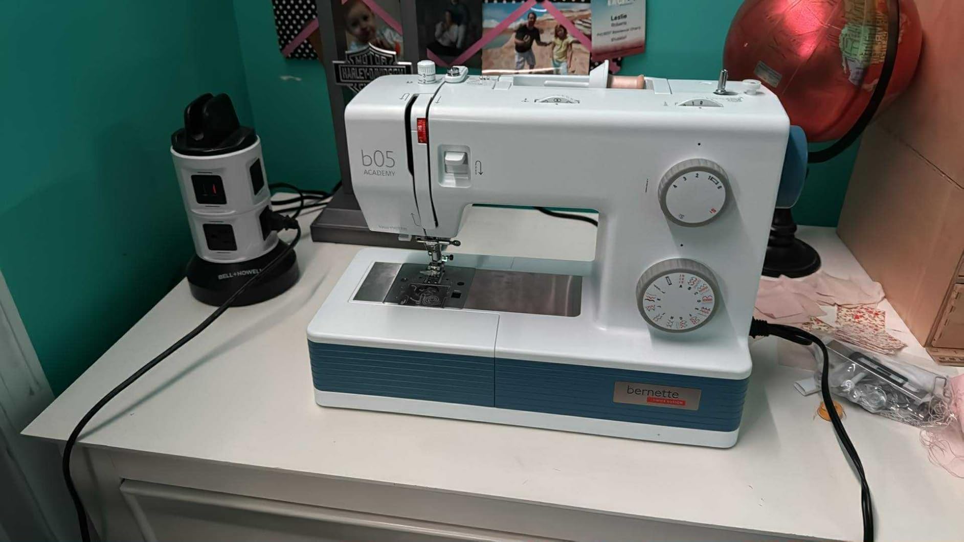 Bernette B05 Academy Sewing Machine | 30 Stitches Variety, LED Light, Extension Table, Presser Feet, Spools, Felt Discs, Ripper | Heavy Duty Quilting & Embroidery Kit for Home Use | User Friendly customer photo 2