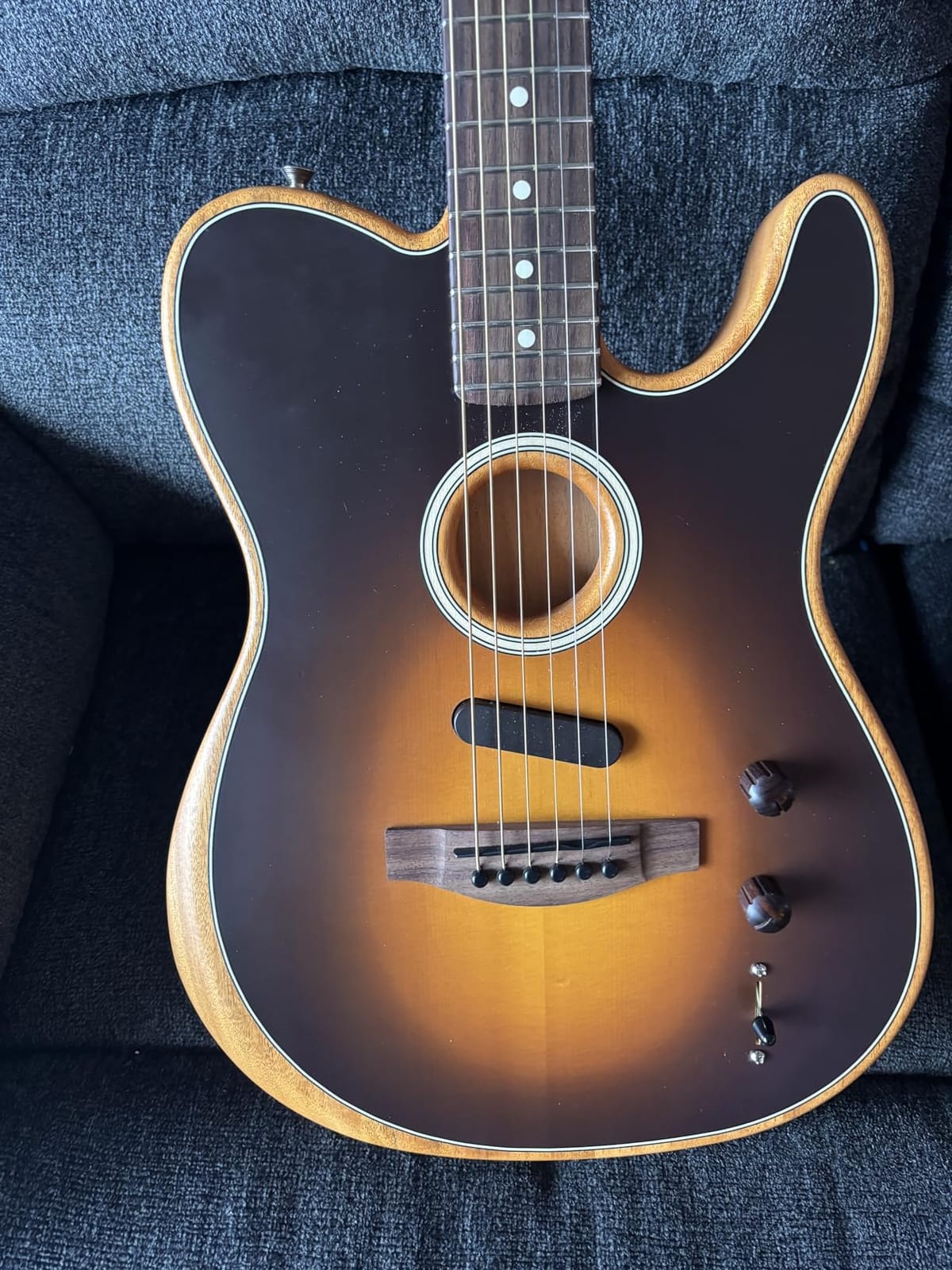 Acoustasonic Player Telecaster Acoustic Electric Guitar, Shadow Burst, Rosewood Fingerboard, with Gig Bag customer photo 2