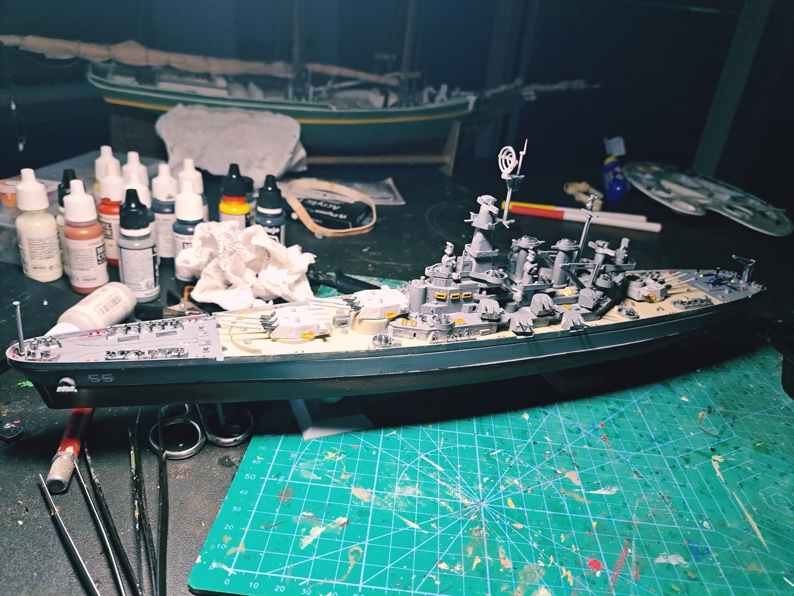Atlantis USS North Carolina BB-55 The Showboat Big Battleship 1/500 Scale Plastic Model kit customer photo 1