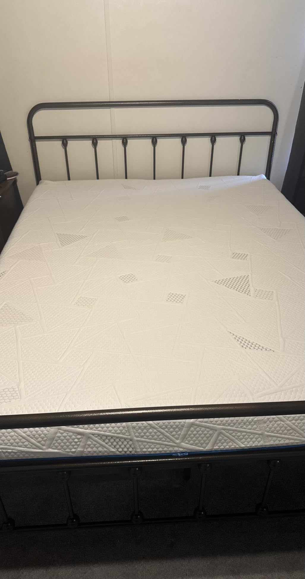 Yaheetech Queen Bed Frame with Headboard, Victorian Vintage Bronze Iron | Easy-to-assemble sturdy metal frame for noiseless sleep; no box spring needed, provides spacious 12.6in under-bed storage customer photo 2